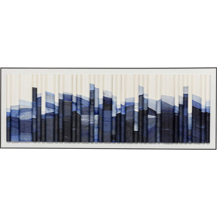 Cuadro Framed Shadow Skyline Blue 160x60 cm