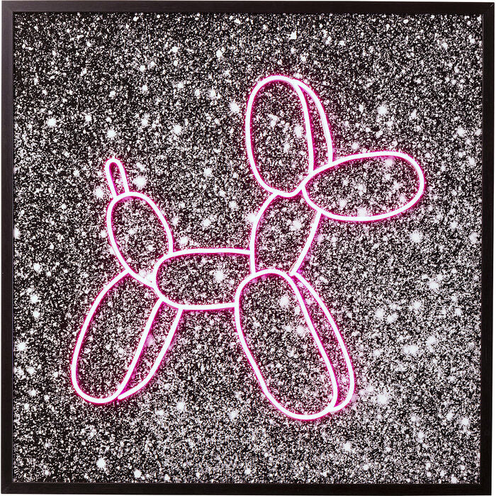 Cuadro de Vidrio Balloon Dog LED 80x80 cm