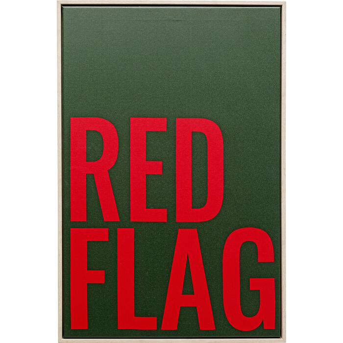 Cuadro Framed Red Flag 40x60 cm