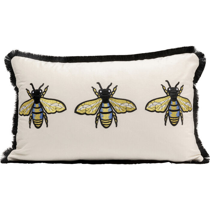 Cojin Bees White 50x30 cm