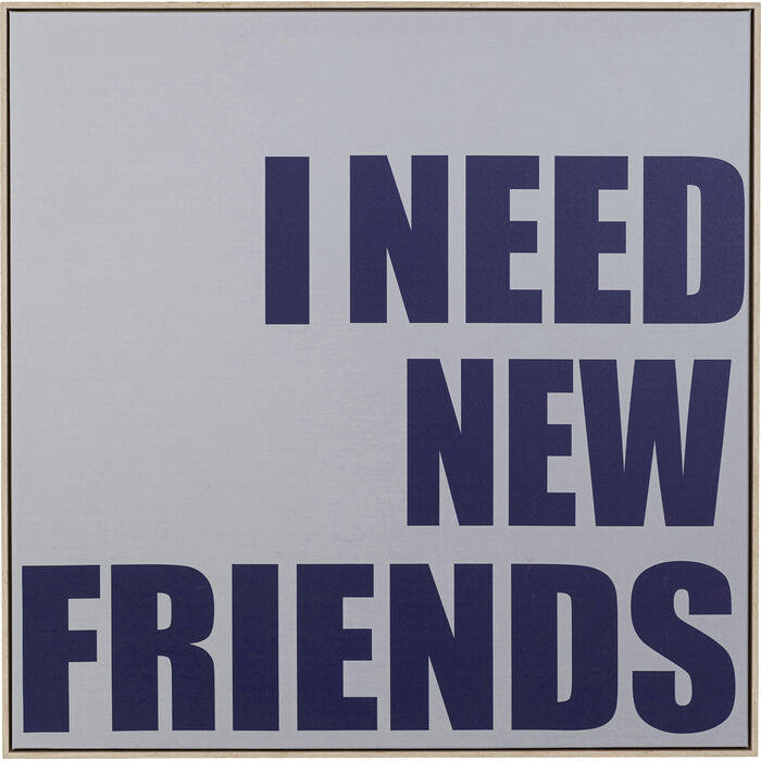Cuadro Framed New Friends 80x80 cm
