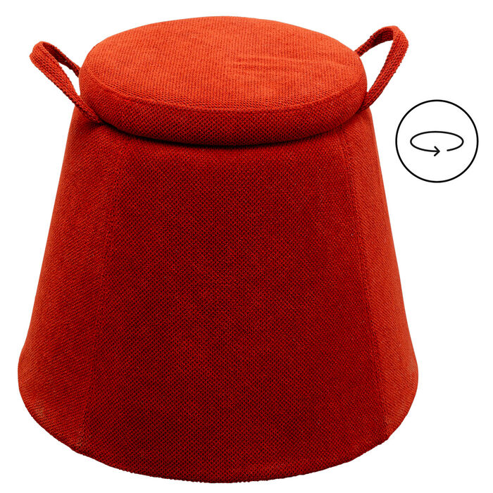 Taburete Thimble Red Ø51 cm