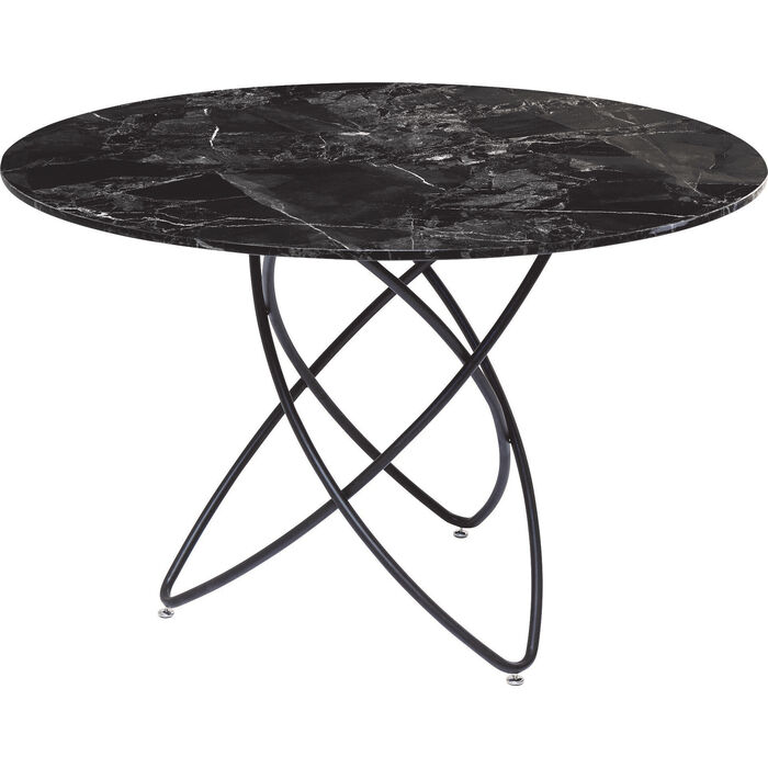 Mesa Molekular Black Marble Glass Ø120 cm